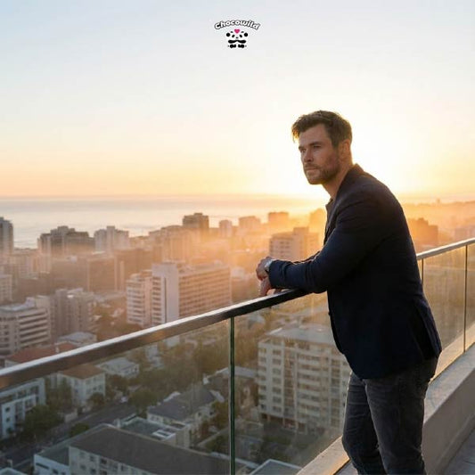 A confident man standing on a balcony at sunrise, symbolizing vitality and better sex performance.
