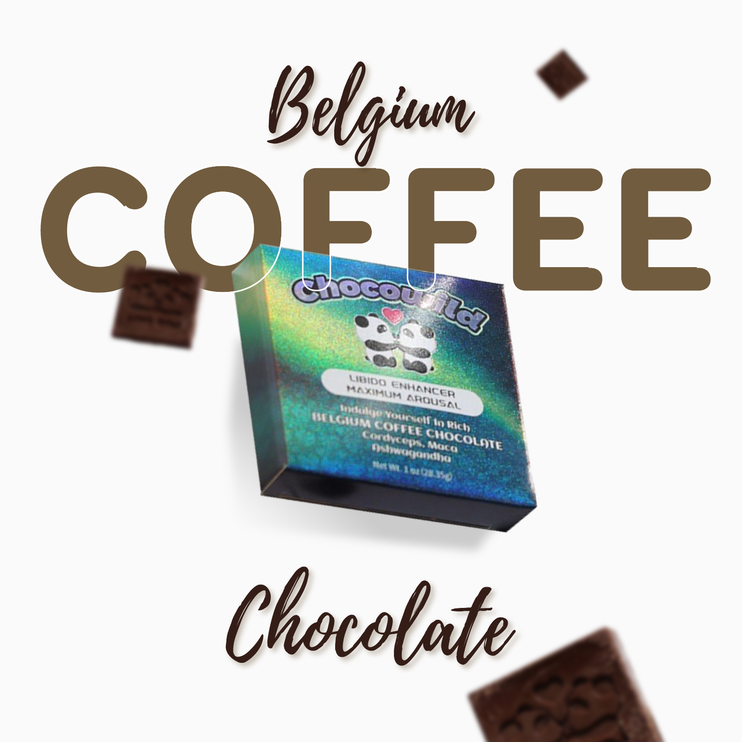 CHOCOWILD Coffee Chocolate Single Pack – Premium Belgian Treat with Natural Performance Boosters