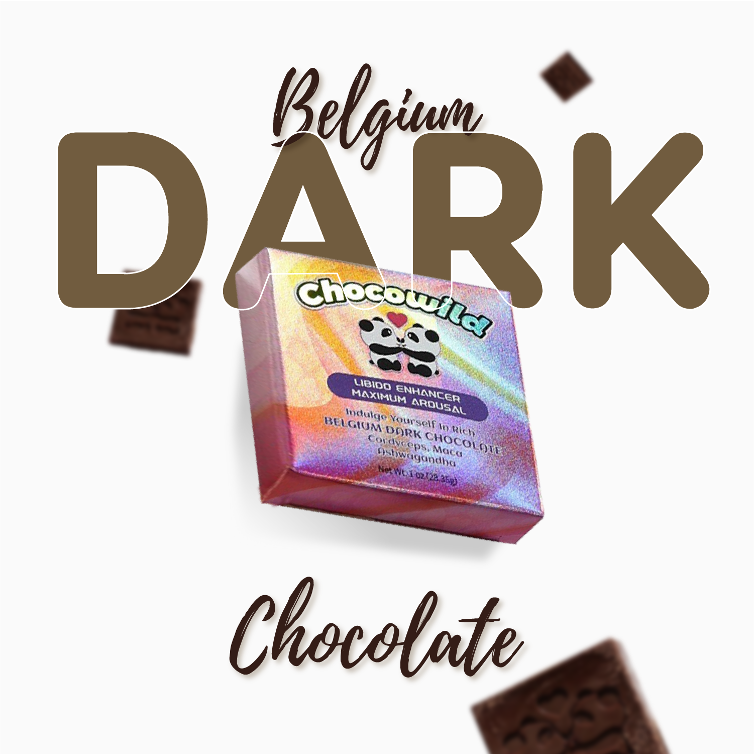 CHOCOWILD Dark Chocolate Single Pack – Premium Belgian Treat with Natural Performance Boosters